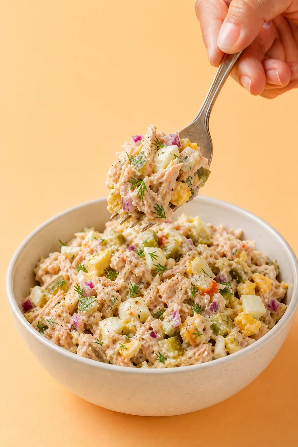 High protein egg tuna salad